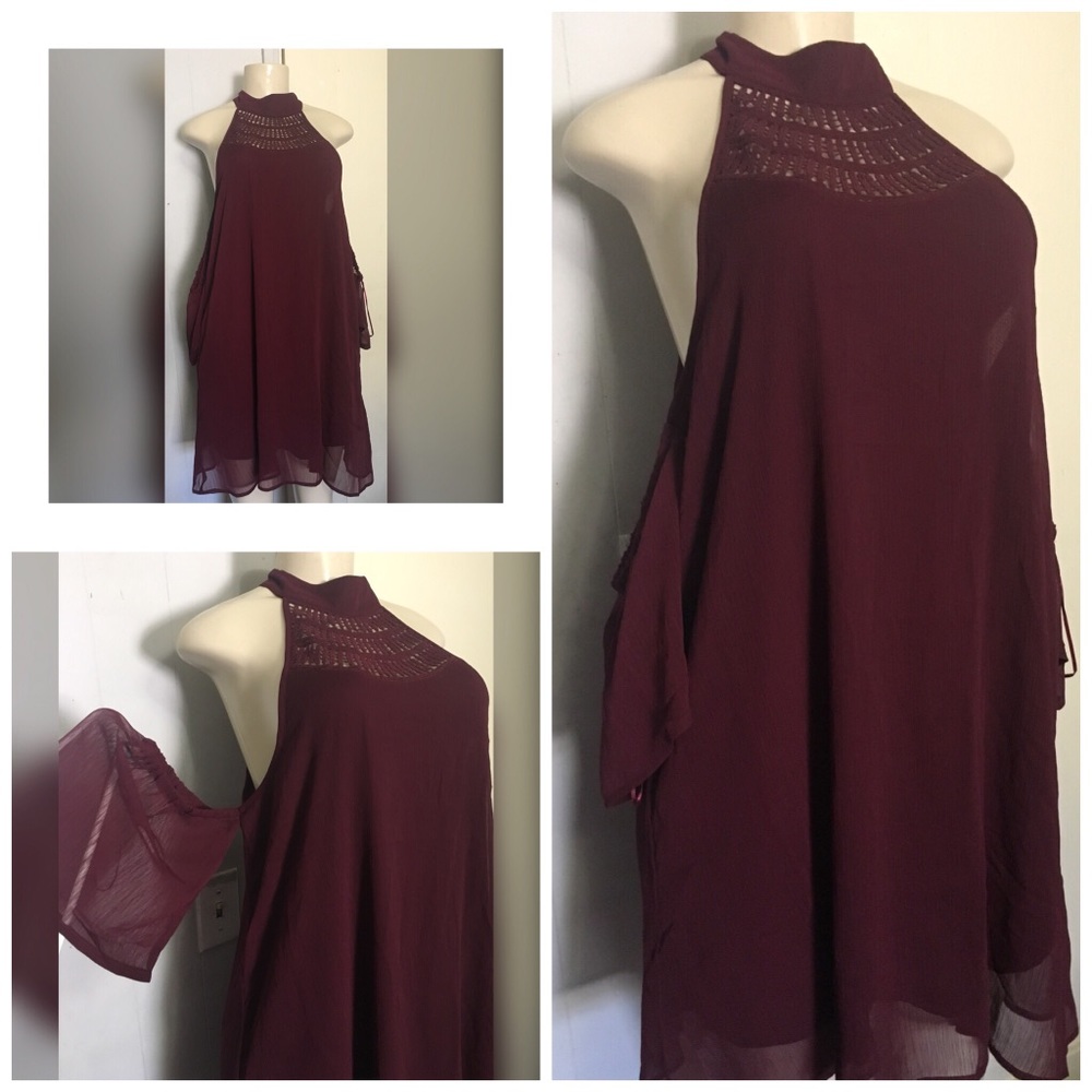 Chiffon dress off shoulder